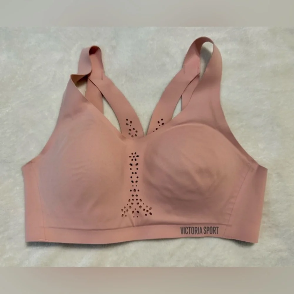 Victorias Secret Sport Angel Max Support Sports Bra light pink 34C - Picture 1 of 8